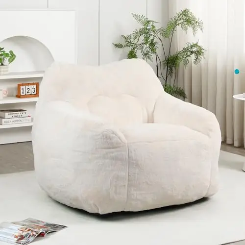 Bean Bag Chair, Bean Bag Sofa Chair with Armrests Stuffed High Density Foam, Lazy Sofa Comfy Chairs BeanBag Chair for