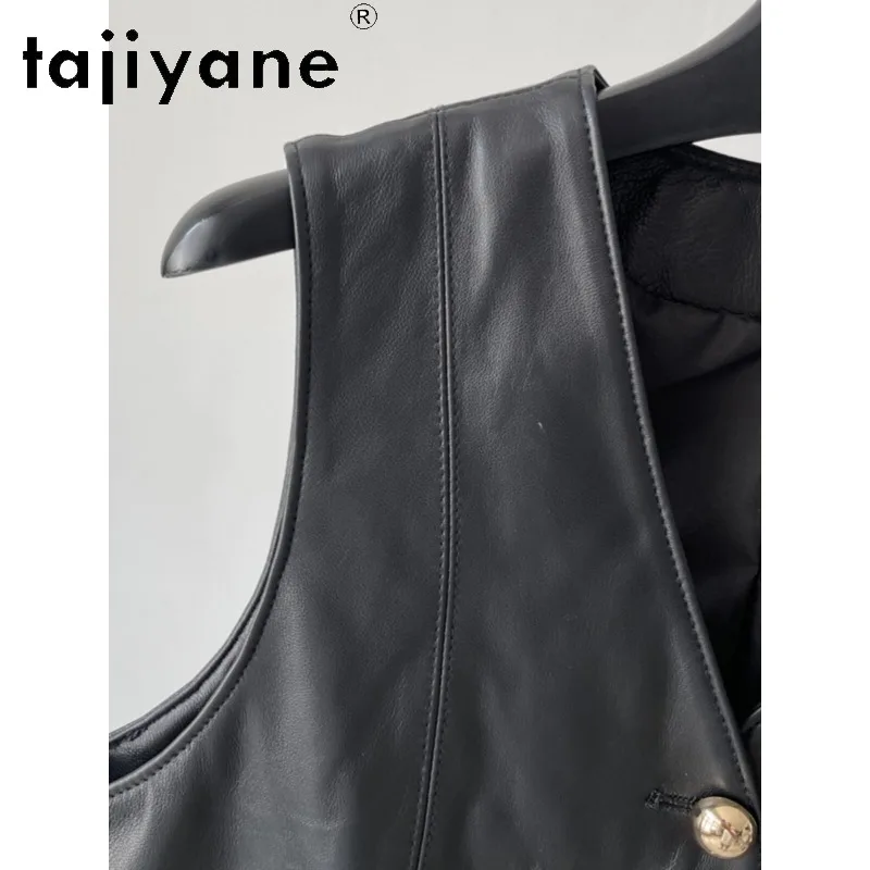 Echtlederjacke Damen Kurz V-Ausschnitt - close-up view
