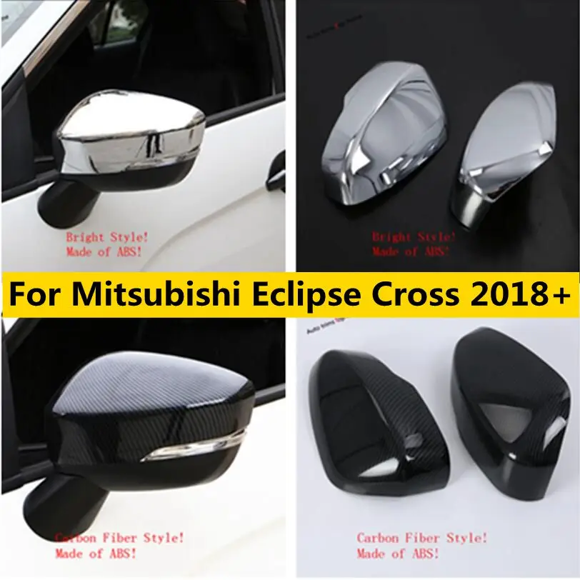 

Rearview Mirror Shell Cover Exterior Trim Fit For Mitsubishi Eclipse Cross 2018 - 2022 Bright / Carbon Fiber Look Accessories