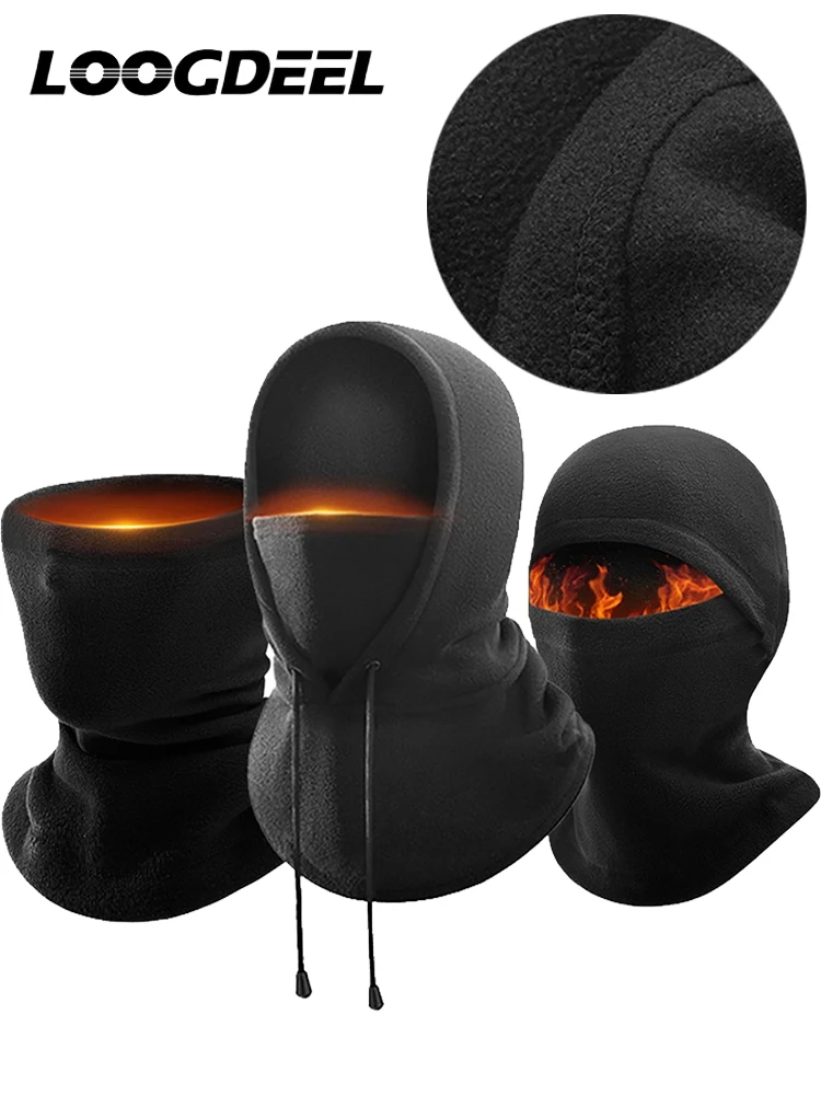 AliExpress LOOGDEEL Windproof Men Women Sport Scarf Ski Bicycle Motorcycle Running Neck Warmer Warm Winter Balaclava Fleece Cycling Cap