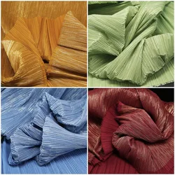 INS HOT Big Brand Design Pleated Fabric Per Half Meter,Designer Fabric for Sewing Fashion Creative Shape DIY Decoration Material