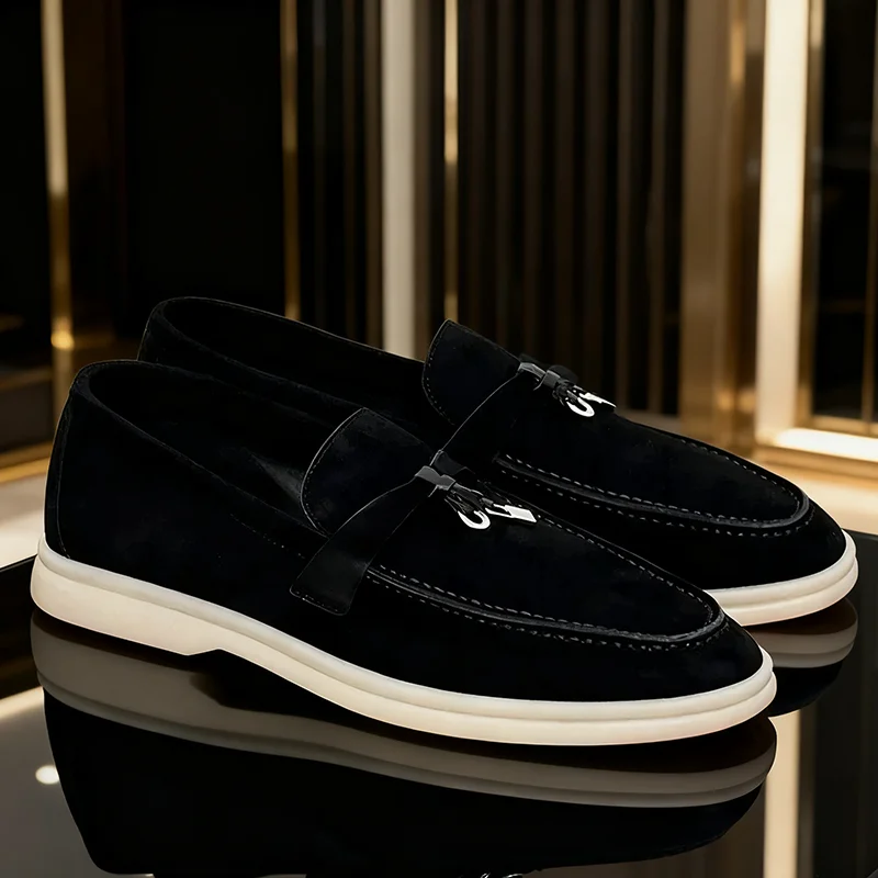 Unisex daim mocassins, veelzijdige schoenen voor alle seizoenen - afbeelding 1