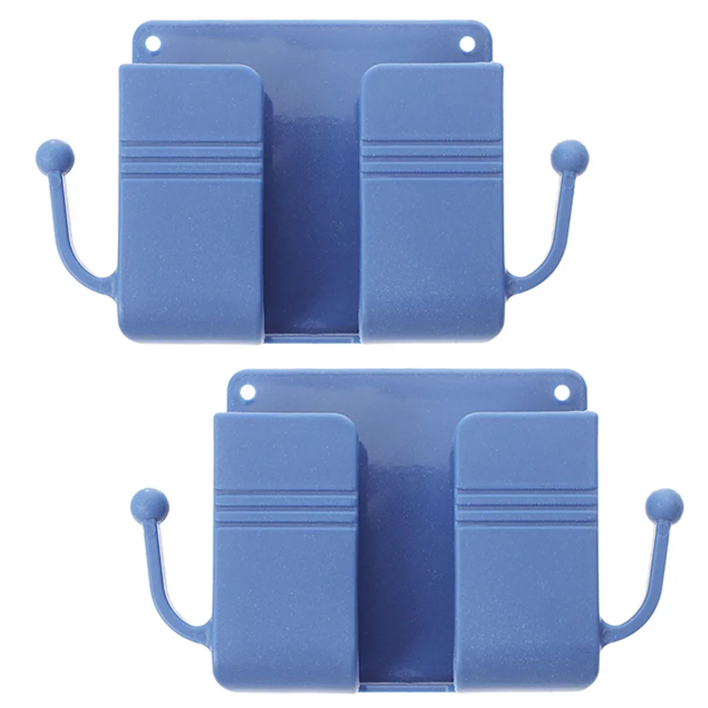 

2pcs Remote Controller Holder Mount Organizer for Phone Storage Box No Hole Simple Install File Folder