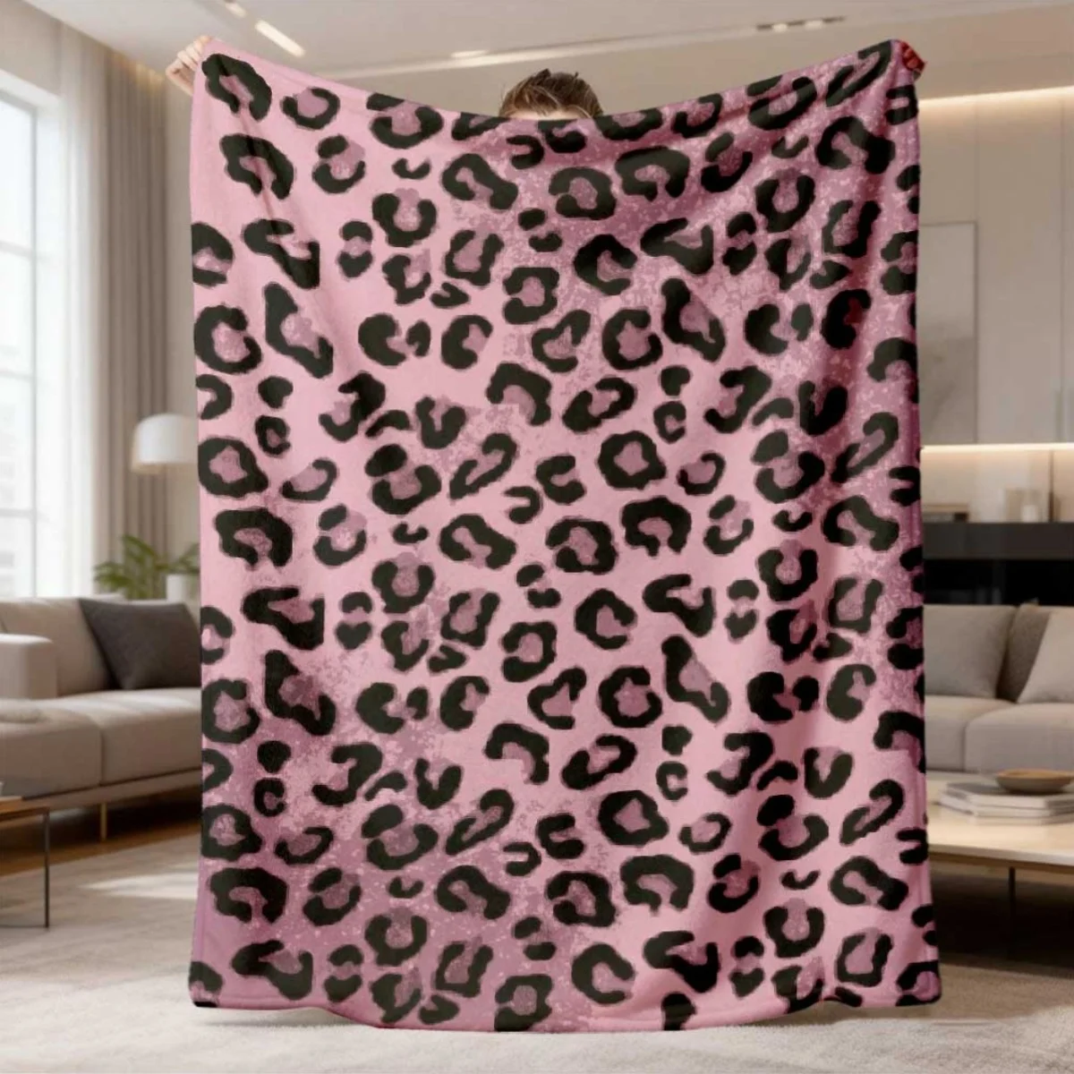 Cute Animal Print Blanket Soft Couch Throw Lightweight Bedspread Casual Cozy Home Office Bedding Nap Travel Blankets