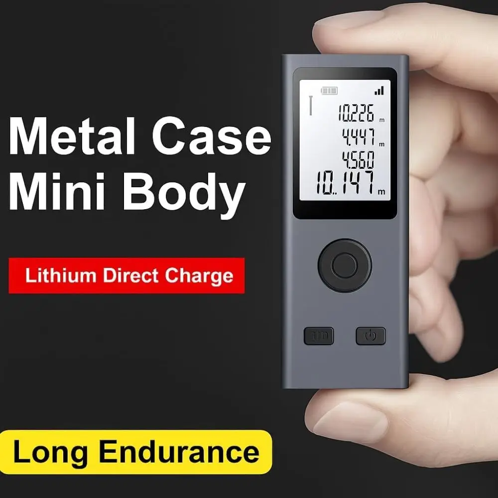 30M Range Mini Laser Rangefinder High Precision Digital Handheld Distance Meter Accuracy USB Rechargeable