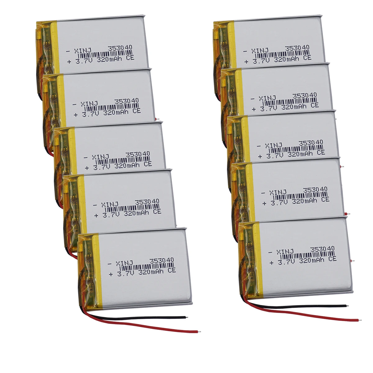 

10pcs 3.7v 1.18Wh 320mah Li-polymer Rechargeable Li Lithium Battery 353040 For GPS Camera Bluetooth Speaker Headset Headphones