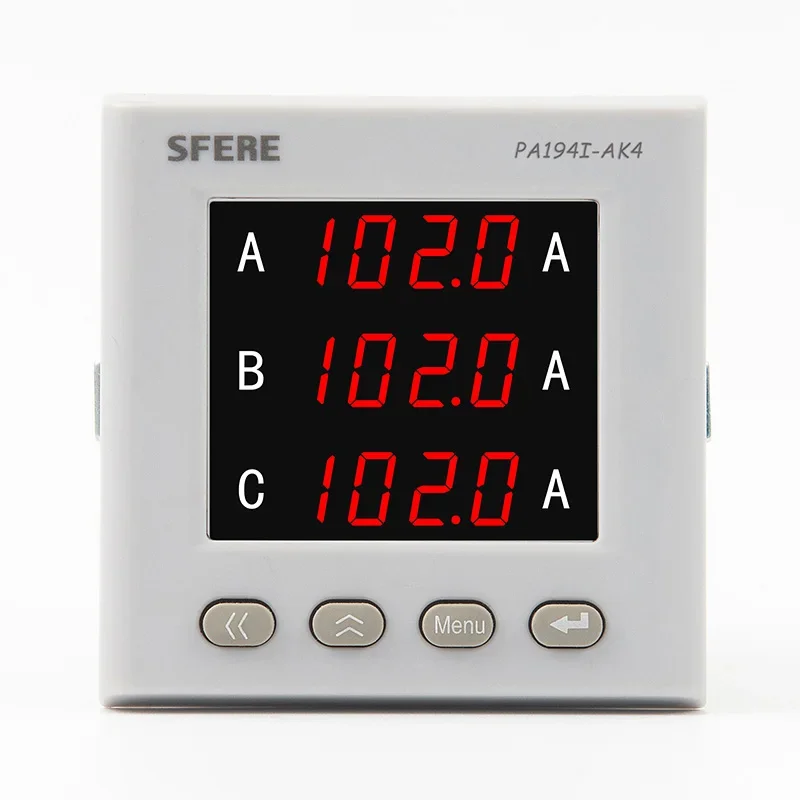 

PA194I-AK4 intelligent 4-20mA transmission output AC three-phase digital display ammeter