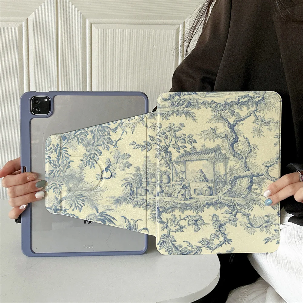 

360 ° Rotating Foldable Case to Easily Protect Your Pad: Compatible with iPad Air 6,Air 5,4,10,2024,air m3/a16 2025