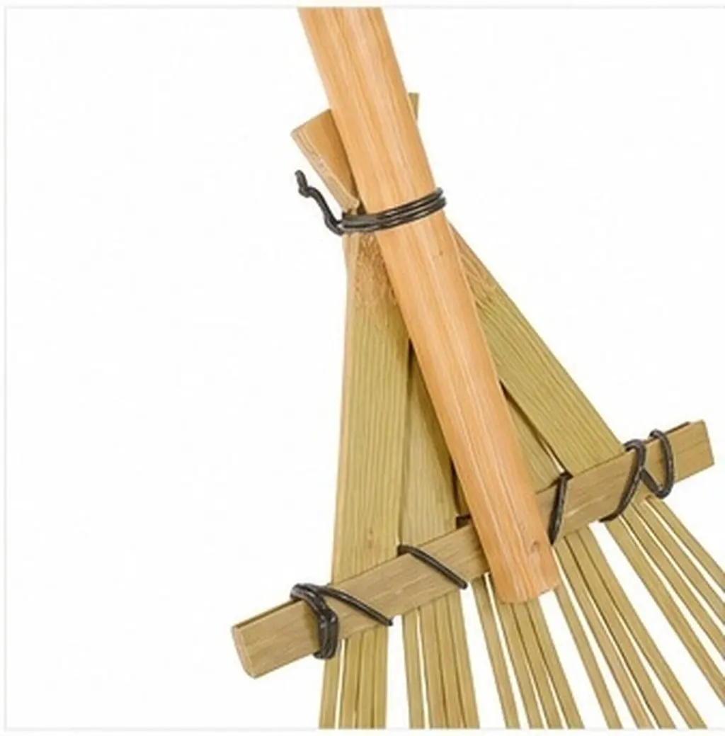 2Pcs Bamboo Sand Leveling Rake 20-Tooth Hand Held Ground Leveler Tool Garden Yard Golf Bunker Smoothing Landscape Rake