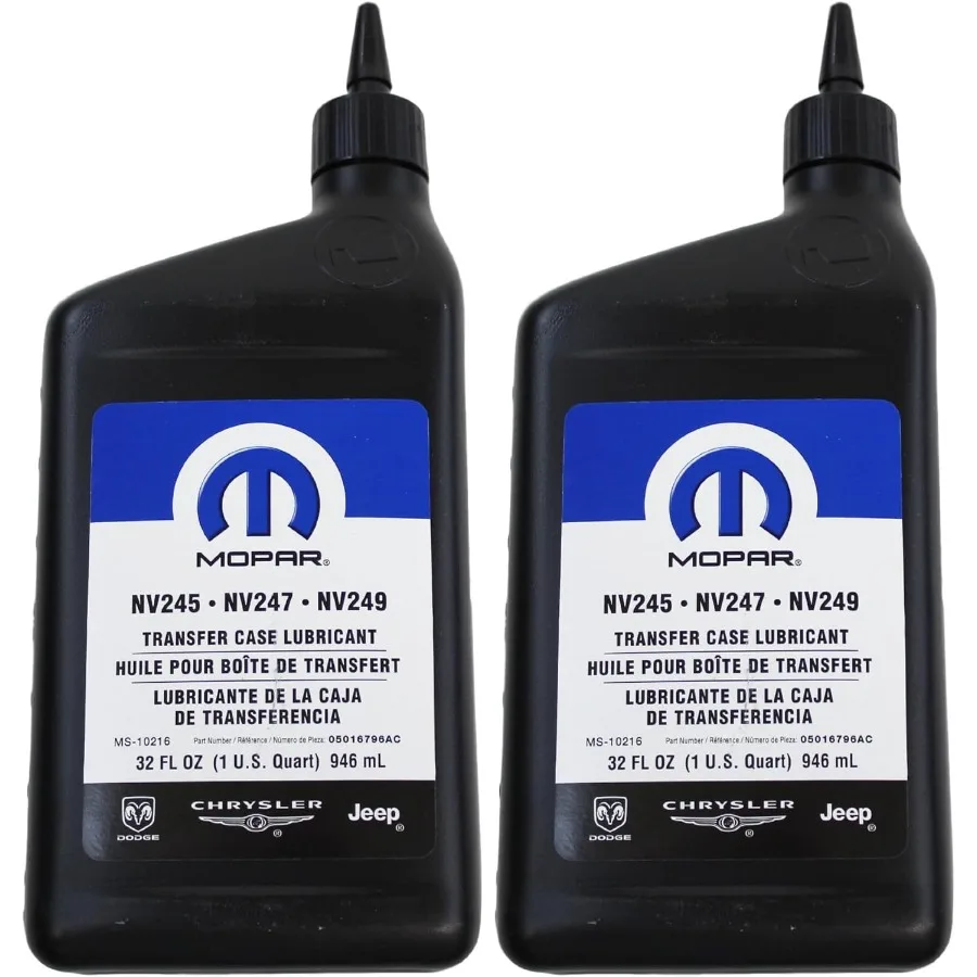 

Genuine 5016796AC Lubricant for Transfer Case 32 Fluid Ounces 1 Quart Black Pack of 2 Ideal for HeavyDuty Vehicle Transmission