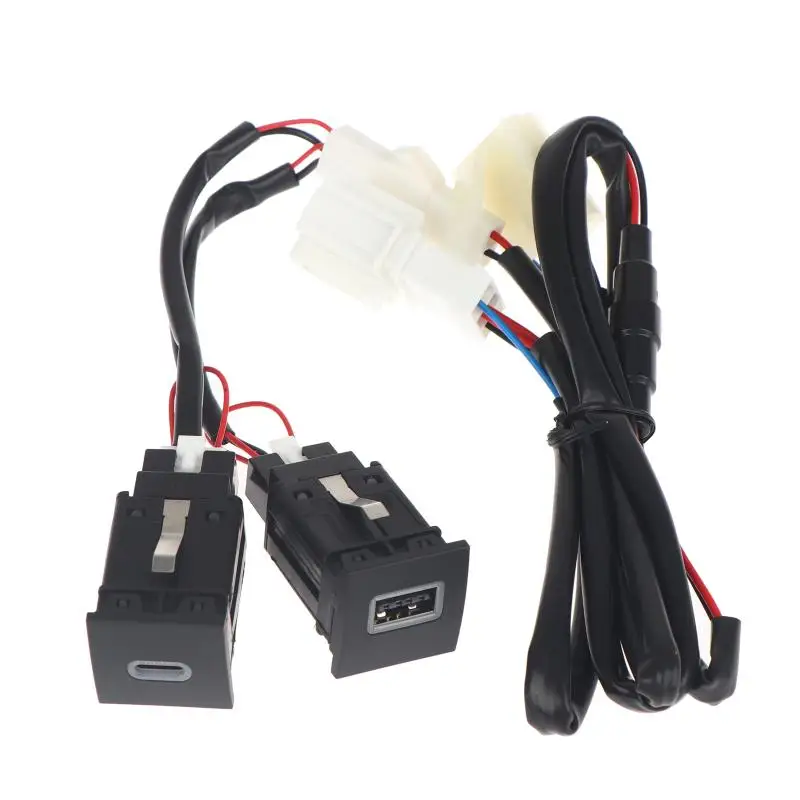 Car USB PD Fast Charging Adapter 1Pcs Red LED Fit for Golf 6 MK6 5 Scirocco 2006-2008 2009-2012 Auto Accessory