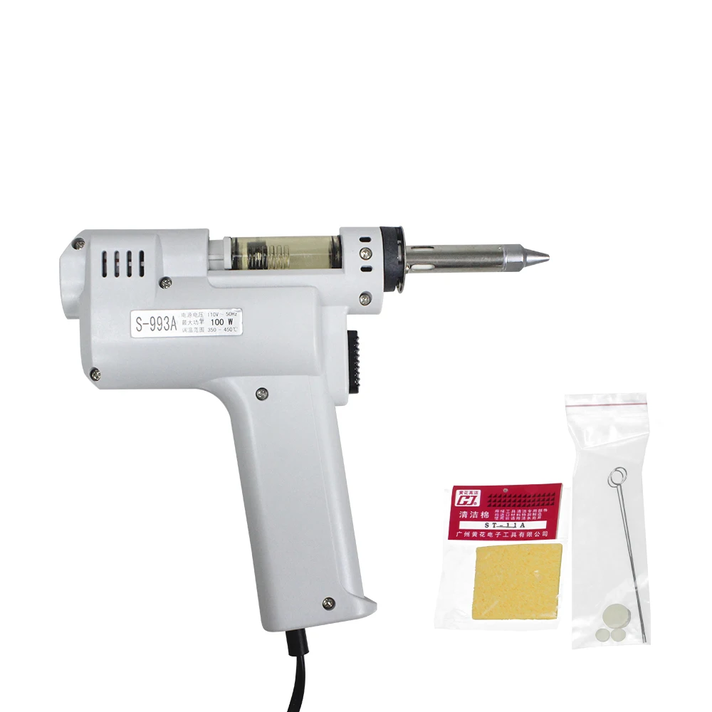 Desoldering Gun Electric Absorb Gun S-993A Vacuum Desoldering Pump Solder Sucker Gun 220V/110V 100W De-solder Gun