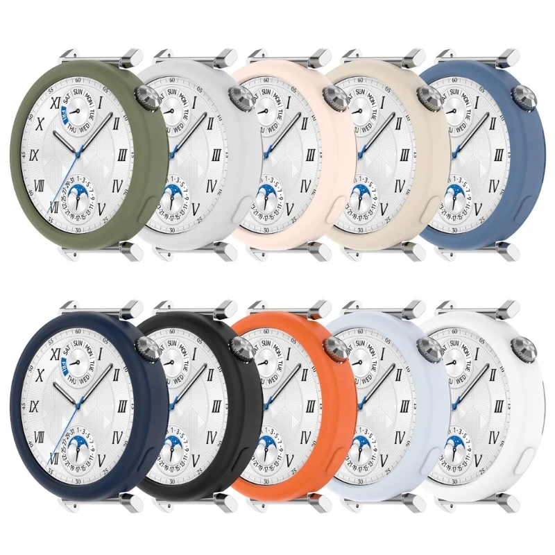 42MM Soft Silicone Watch Cover Anti dusts Shockproof Designs Flexible Silicone Case Watch Accessories for GT5 41/42MM