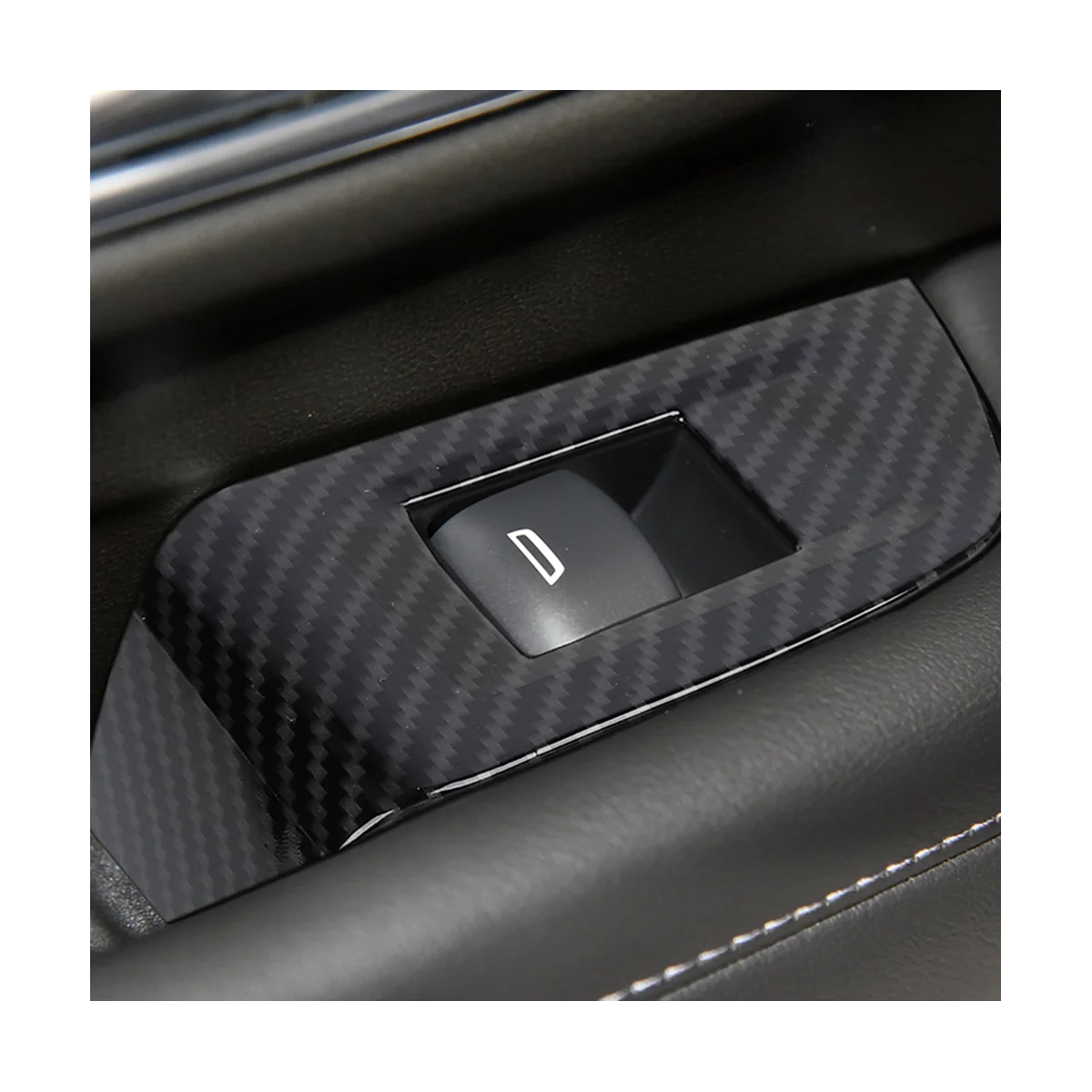 Car Window Lift Switch Panel Cover Trim for Chevy Suburban 2020-2023 Tahoe GMC Yukon 2021-2023 - ABS Carbon Fiber