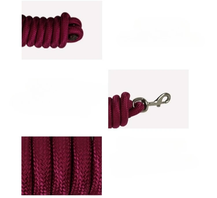 Round Horse Lead Rope Equestrian Reins Horse Tack Reinforced Horse Lead Rope Equestrian Supplies for Horse Leading and Training