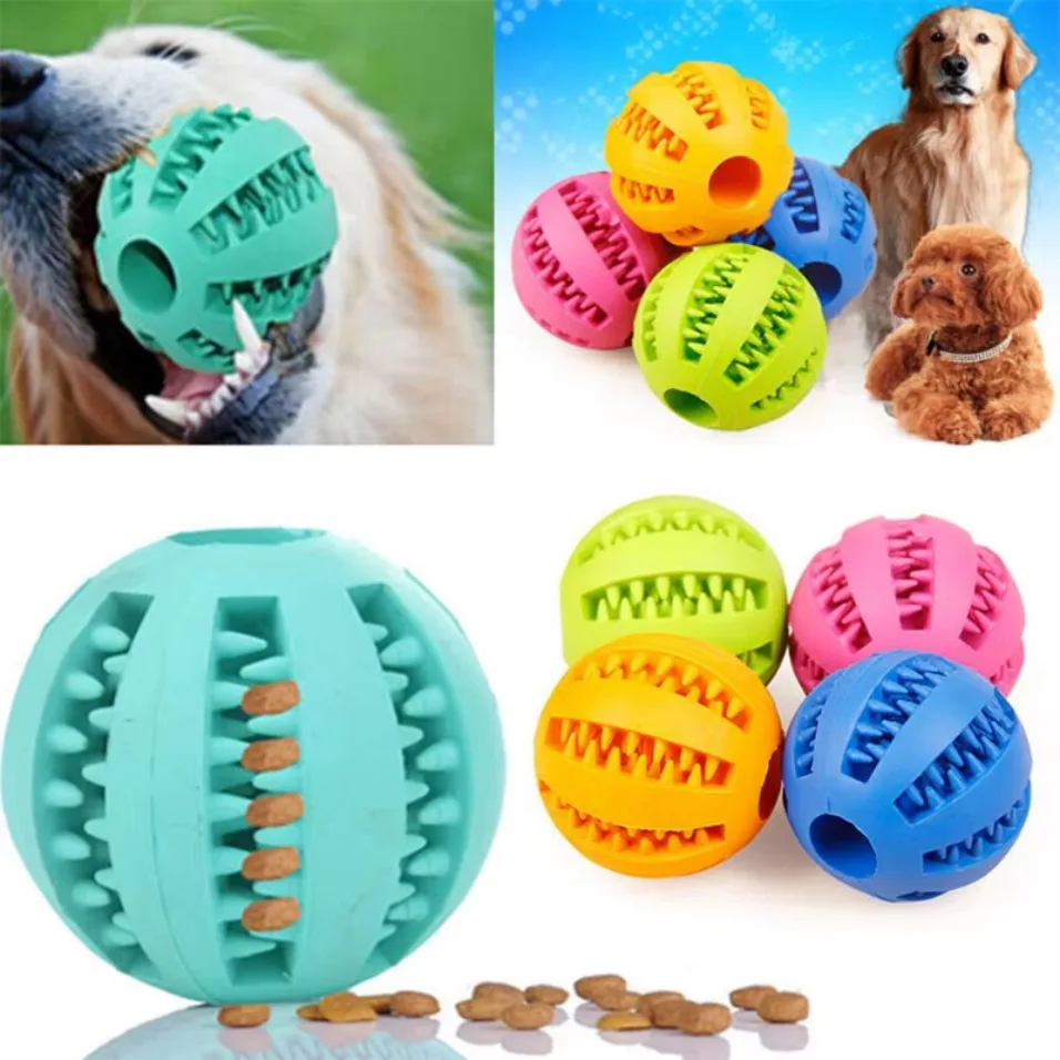 1PC New Pet Ball Chew Treat Food Dispenser Toy Holder for Dog Cat Training Play Tool