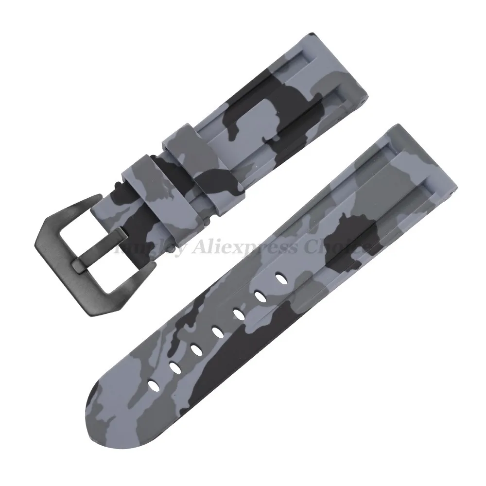 20mm 22mm 24mm 26mm Soft Silicone Rubber Watch Strap for Panerai PAM441 359 111 Sport Band for Omega Men Bracelet Replacement