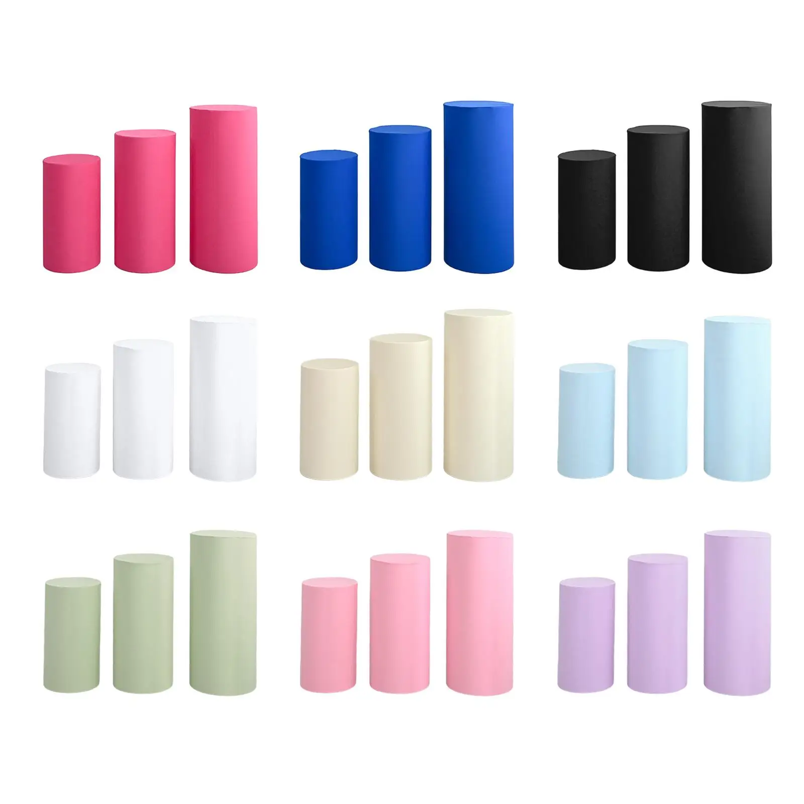 

3 шт. чехлы для цилиндров, эластичные чехлы для цилиндров, чехлы для плинтуса для вечеринки, Дня благодарения, выпускного, помолвки, украшения