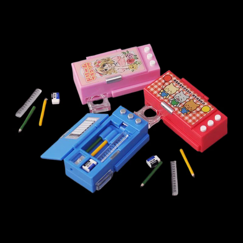【BS】1 Conjunto de Caixa de Lápis de Cena Simulada, Modelo de Casa de Brinquedo, Design Realista, Mini Caixa de Material Escolar, Estojo de Lápis para Casa de Bonecas, Brinquedos de Faz de Conta