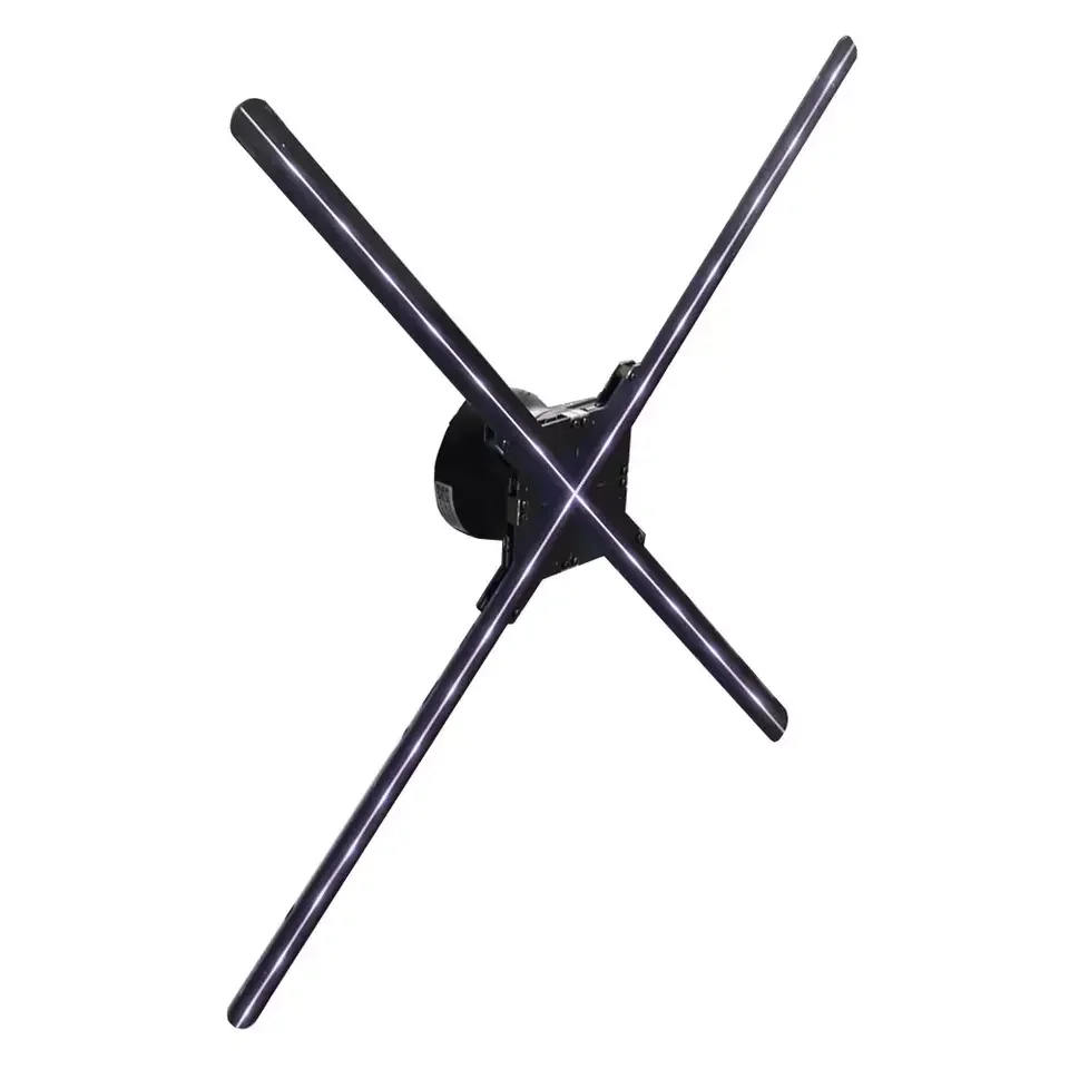 

2025Advertising Equipment Holographic Display 75Cm 4K Hologram Fan 3 Unit Stand