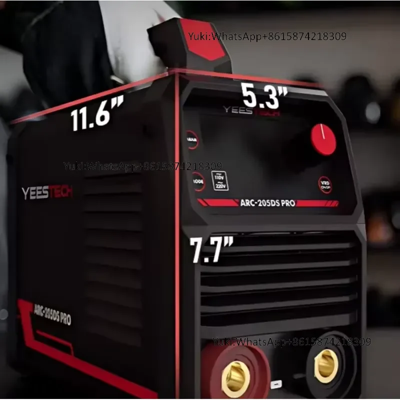YEESTECH New 205Amp Stick Lift TIG Welder Large LED Display Digital Inverter IGBT Hot Start Portable 110/220V Dual Voltage