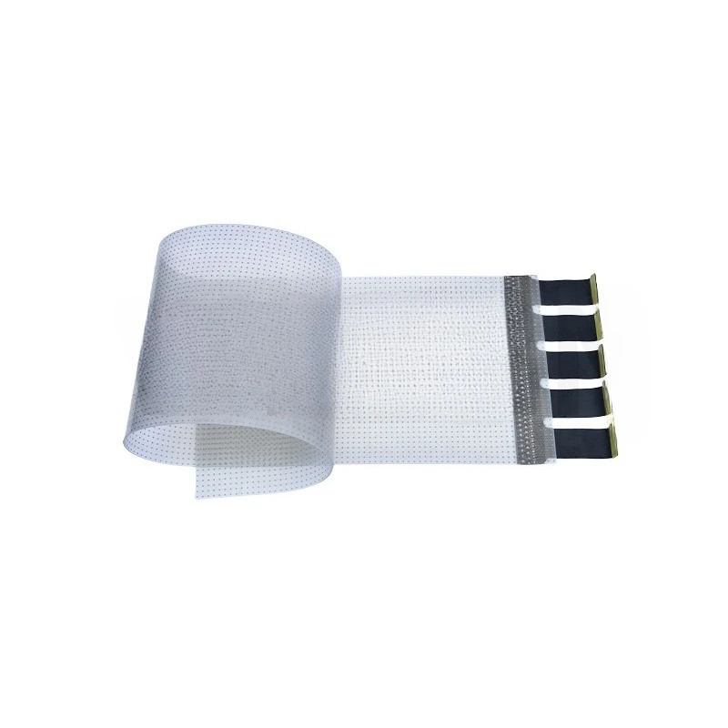 شاشة فيلم كريستال شفافة LED، شاشة ملصق مرنة، شاشة ناعمة، شاشة عرض نافذة إلكترونية، شفافة LED #1