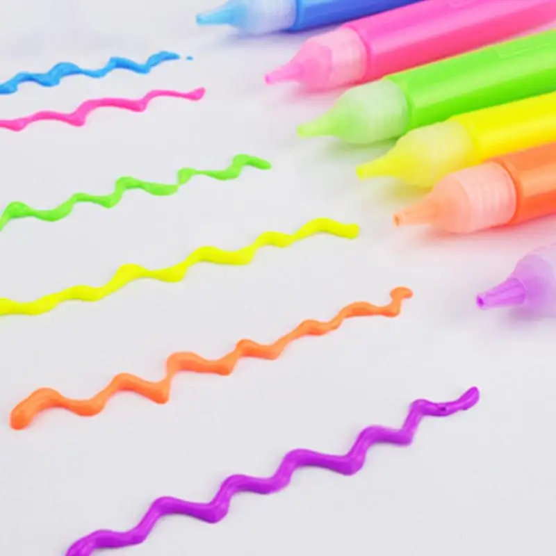 Пузырьковые ручки 3D Пузырьковая кисть 6X Веселые художественные принадлежности для рисования и раскрашивания Креативные маркеры для мальчиков и девочек в возрасте от 3 лет