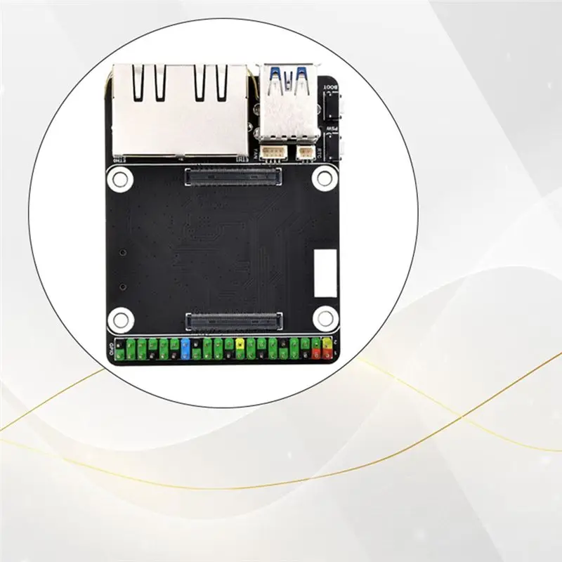 CM5 Dual Gigabit Network Port Mini Expansion Board CM5 Expansion Board With 40 GPIO For Raspberry Pi Compute Module 5-A12I