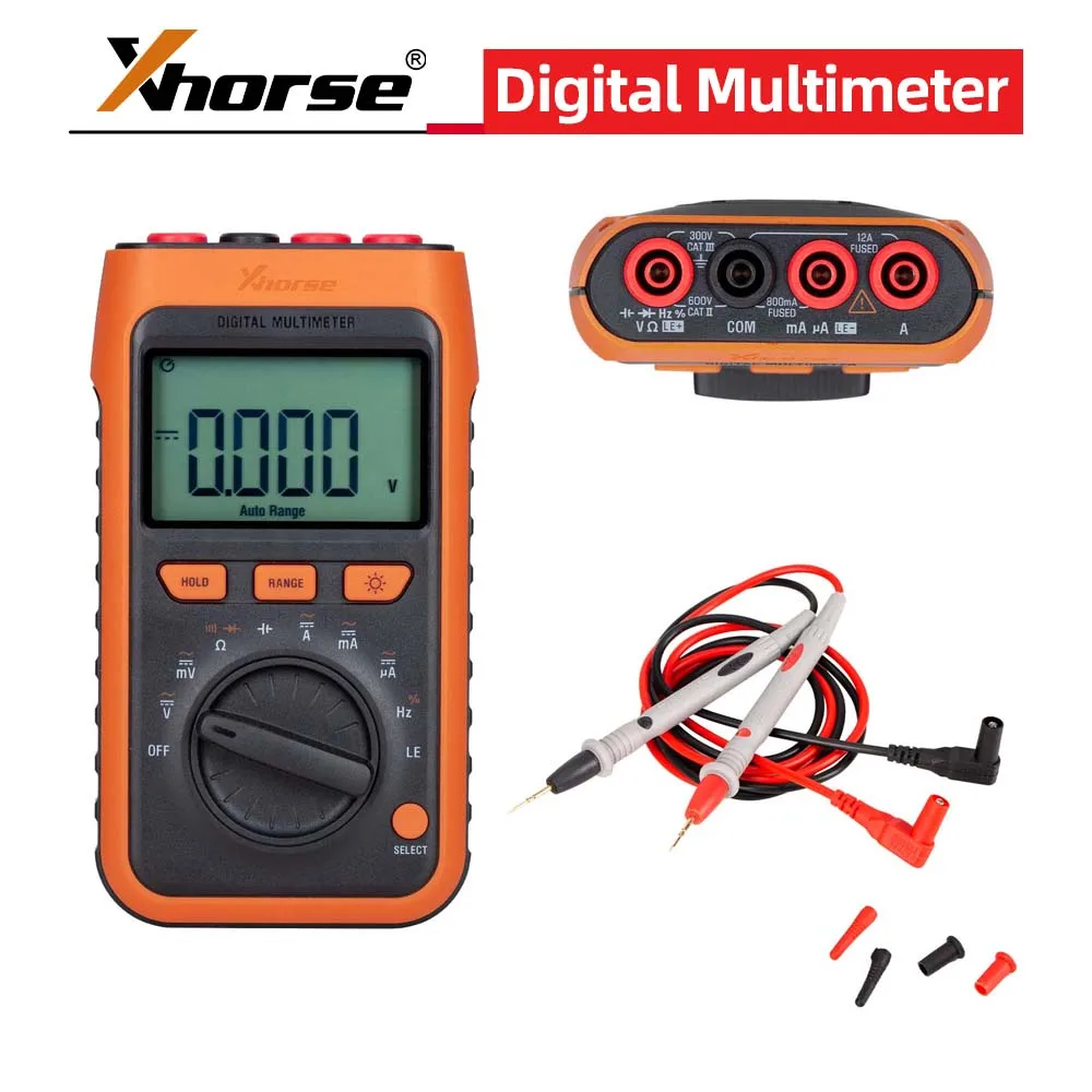 

Xhorse Digital Multimeter Support AC/DC Voltage / Current / Resistance / Capacitance / Frequency