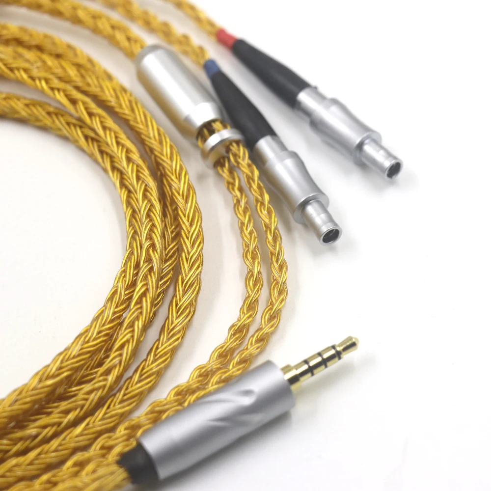 

16 Core Gold Plated Upgrade Balanced 2.5mm 4.4 6.5 XLR stereo Earphone Cable For Sennheiser hd 800 s hd800 hd800s
