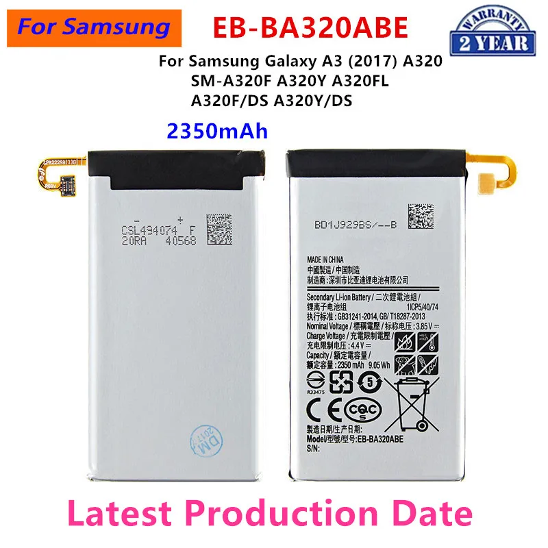 Brand New EB-BA320ABE 2350mAh Battery For Samsung Galaxy A3 (2017) A320 SM-A320F A320Y A320FL A320F/DS A320Y/DS