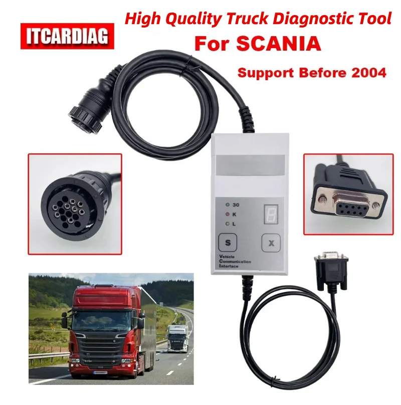 High Quality For SCANIA VCI1 For Scania Trucks & Buses Of 3 4 Series Before 2004 VCI 1 Scanner Heavy Duty Truck Diagnostic Tool