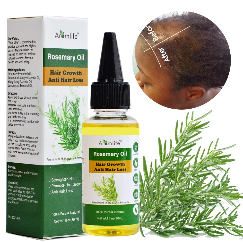 

Natural Veganic Rosemary Oil Promote Woman Man Hair Growth Fast Treatment MaltreatedEssence Serum Care Anti Hair Loss Non GMO