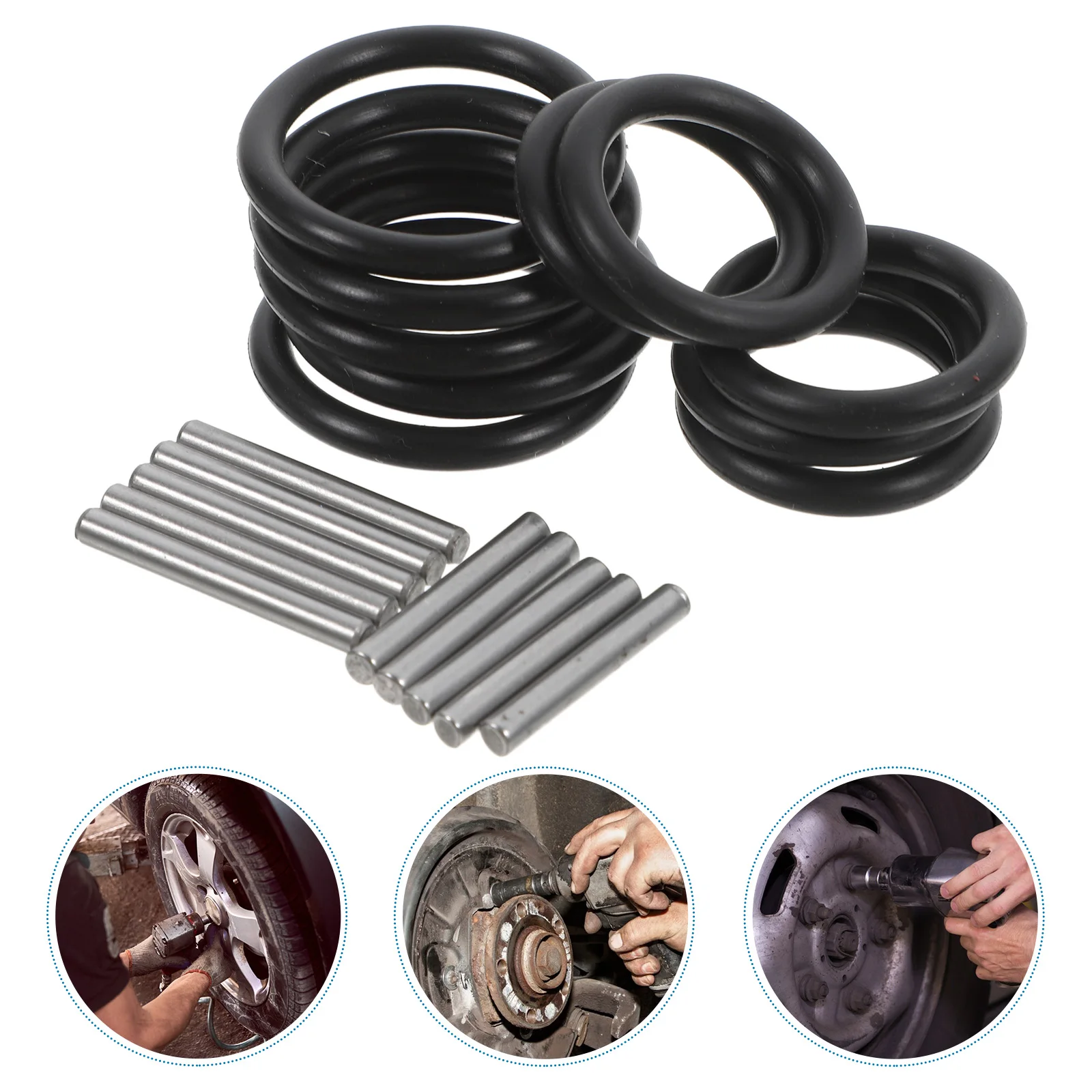 

10Sets Rubber Seal Rings Electric Wrench Retainer Rings Durable Black Sealing Gasket for Home Automotive Use Rubber Seal