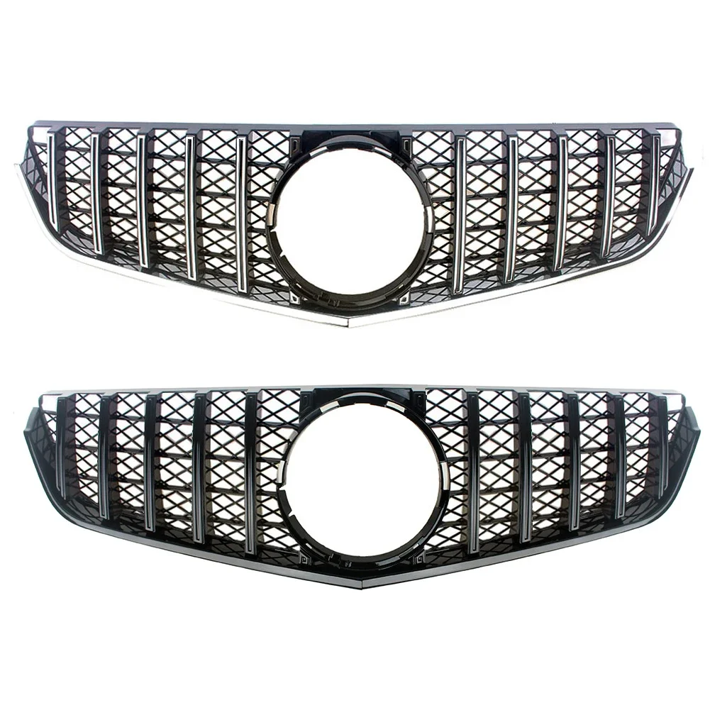 Front Racing Facelift Grilles Center Hood Upper Bumper Billet Grille Cover For Mercedes-Benz W207 E-Coupe 2009-2013 GT