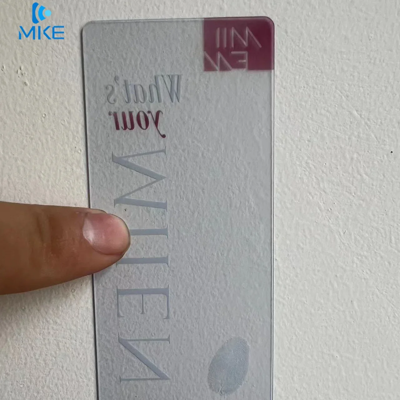 

Изготовленные на заказ матовые красочные печатные прозрачные визитные карточки из ПВХ