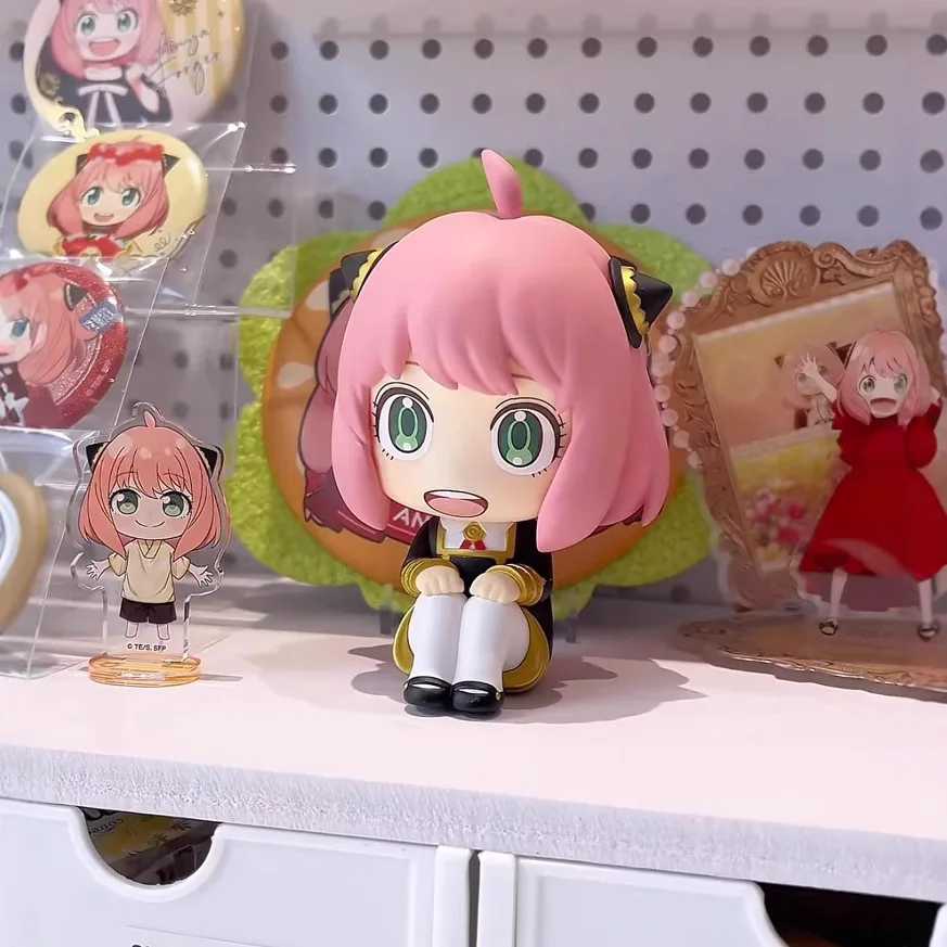 Anya Forger Spy Family Anime PVC-Figur - Niedliches Sammlermodell Schreibtischdekoration Spielzeug Geschenk für Anime-Fans