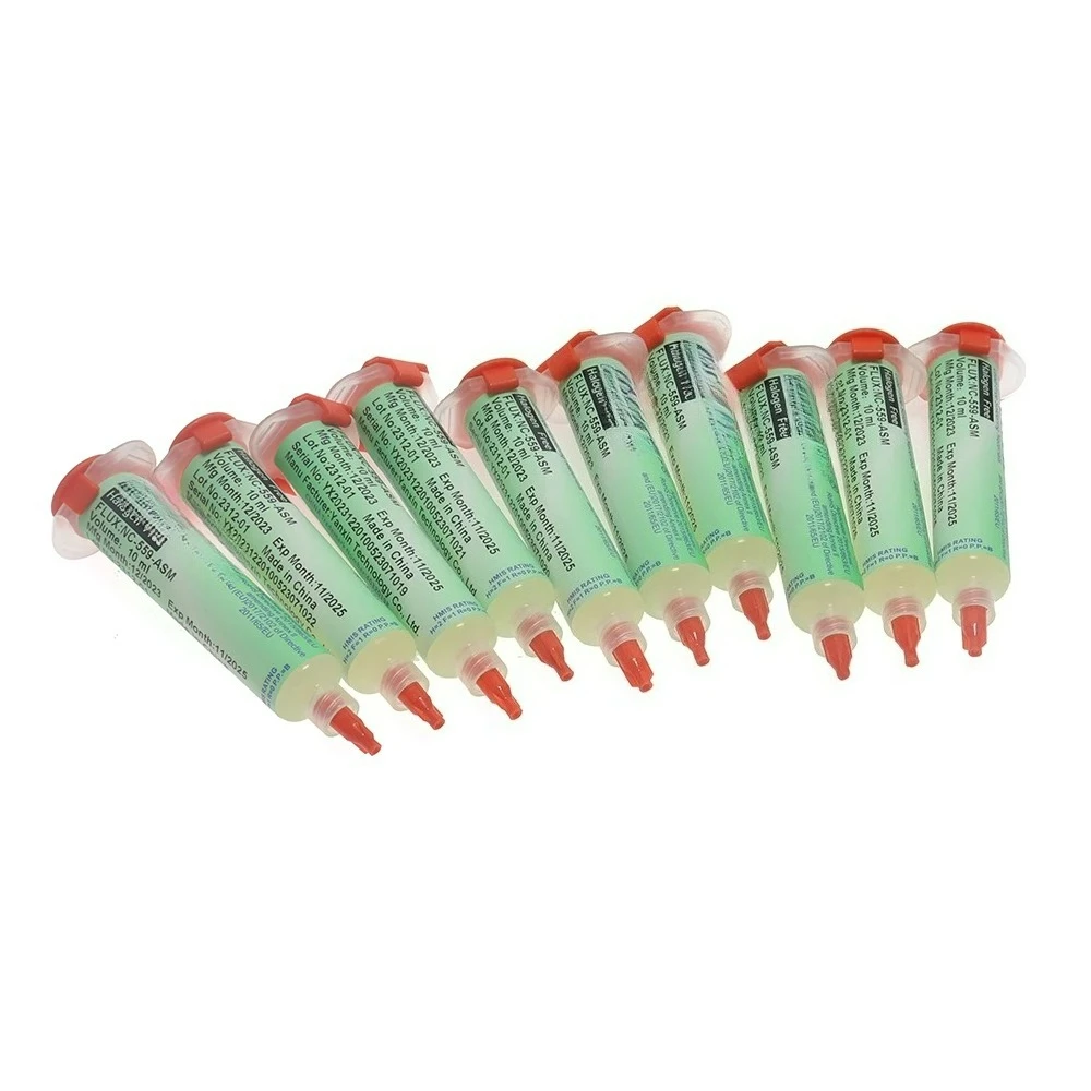 New Flux Bga Balls,Liquid Solder for Soldering Syringe Solder Paste 10ml Flux for Soldering No Cleaning Welding Tools