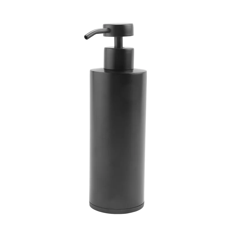 B92A Hand Soap Dispenser-Stainless Steel Dish Bath Countertop Lotion Dispensers,Black Liquid Wash Brushed Metal Soap Bottle
