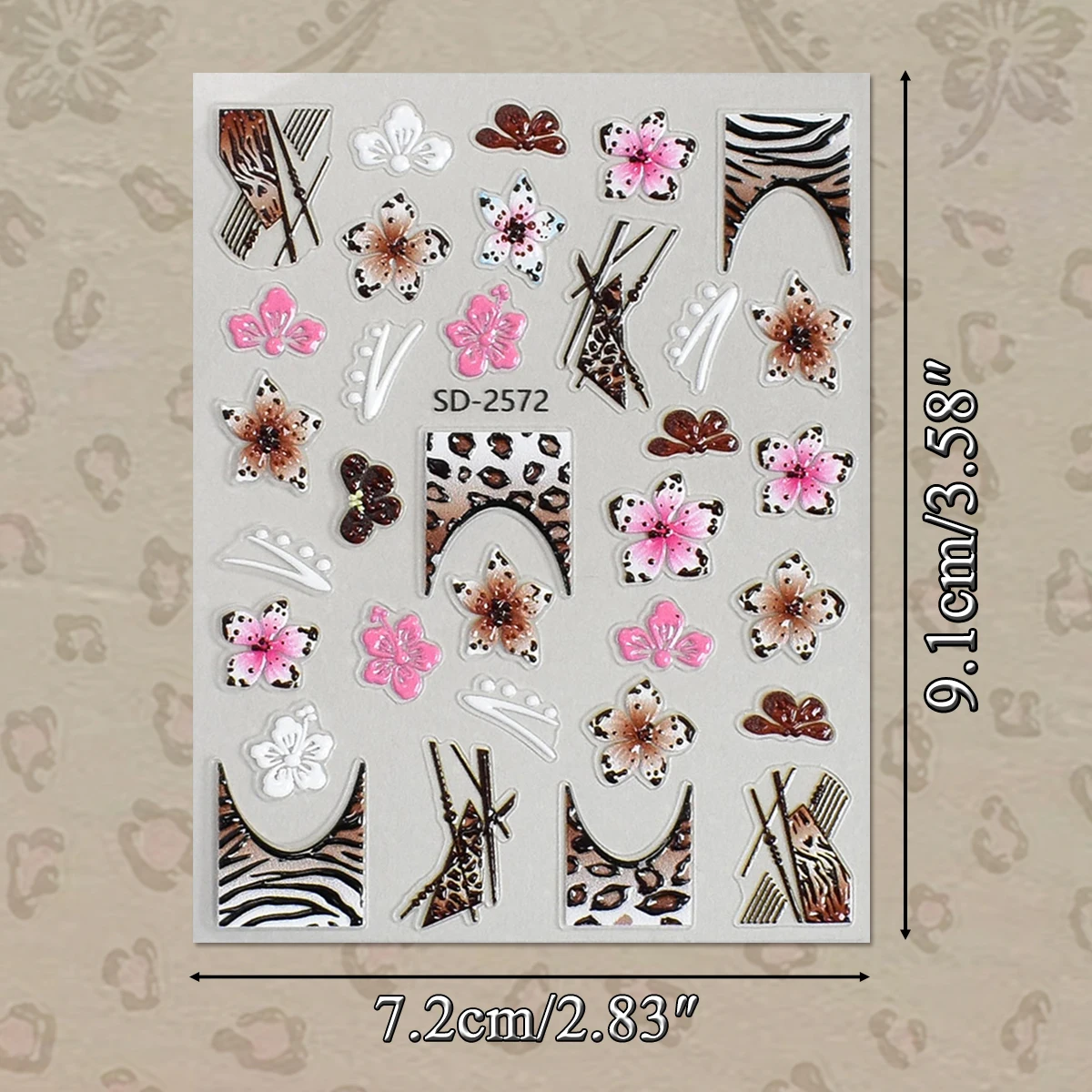 Adesivos de Unha 5D com Estamp - Nail Art Zebra avaliação e preço