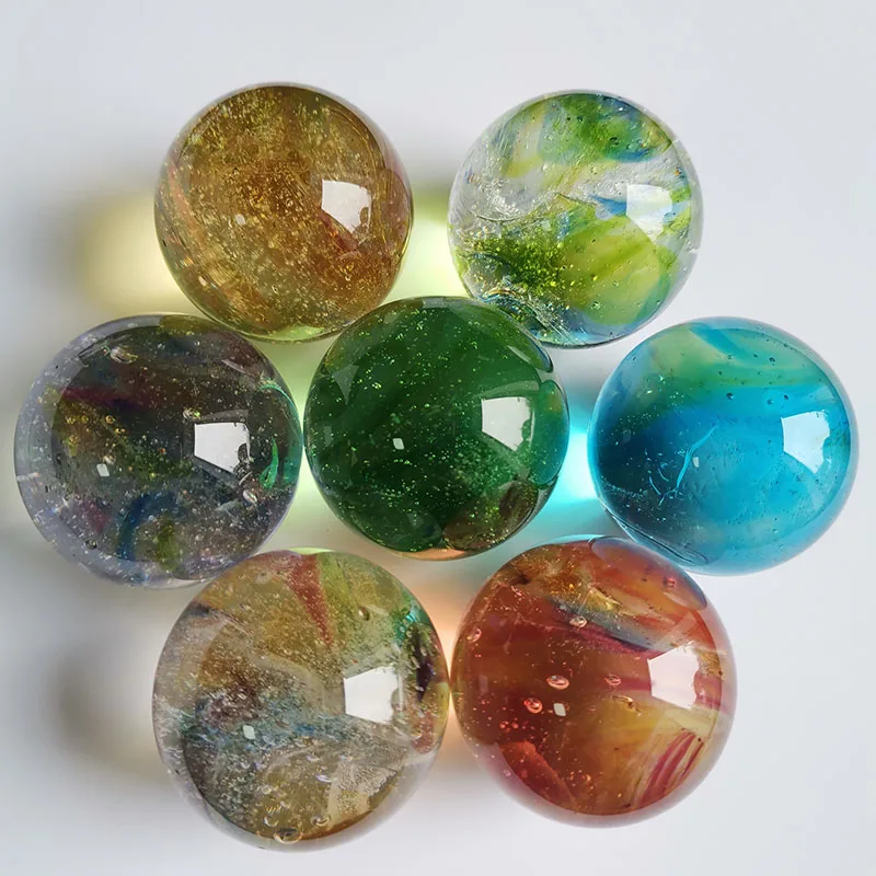 

7pcs Colorful Glaze Dragon Beads Sphere Crystal Ball Glass Figurine Home Decoration Miniature Birthday Gift Luxury Ornaments