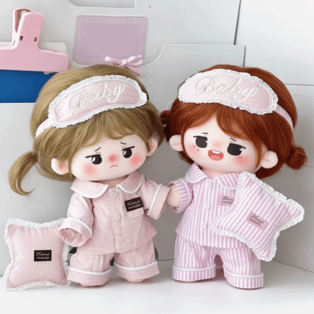 

Набор из 2 предметов: пижама и одежда для кукол 20 см, хлопковая одежда, маска для глаз, мини-костюм с подушкой, детский подарок