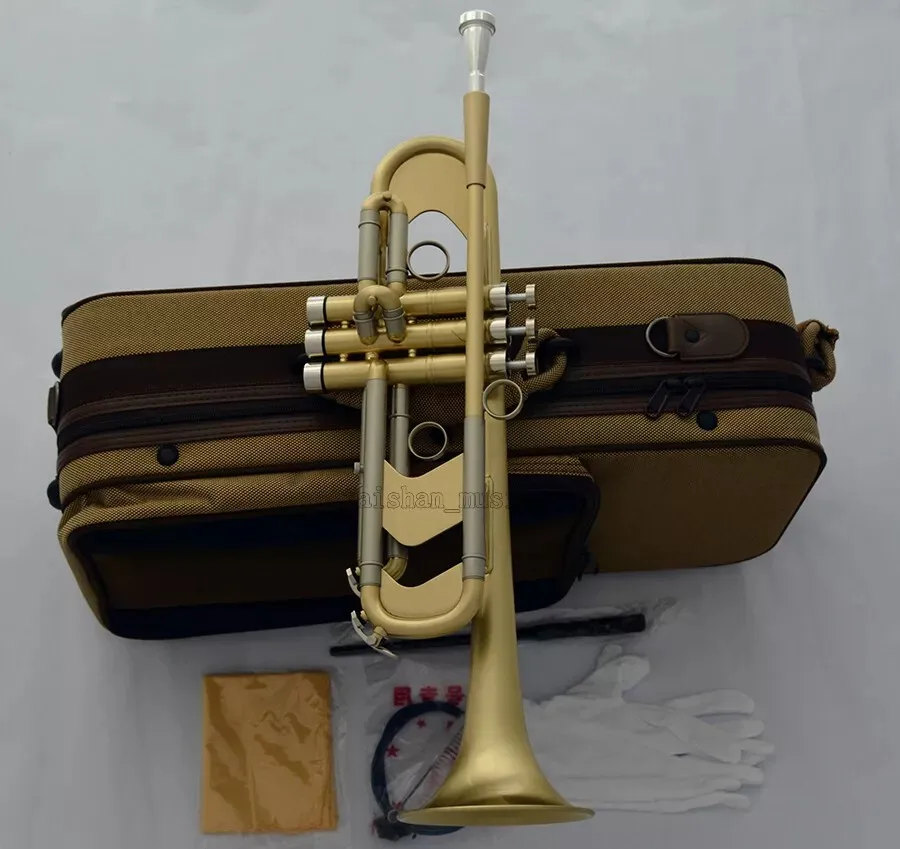 

2026 NEW Professional Antique Bronze Bb Trumpet Monel valves 0.459'' Bore W/ Hard Case 31