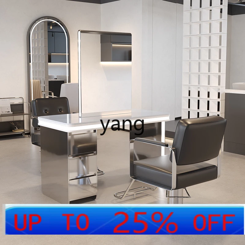 

LTT barber shop hairdressing shop hair cutting cabinet with lamp integrated perm and dye mirror table