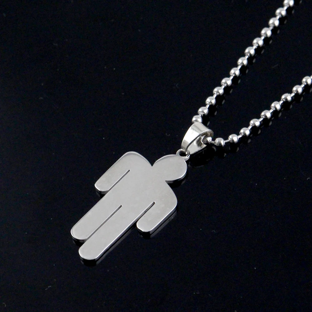 Stainless Steel Skew Head Tag Pendant Necklaces for Men Women Wholesale Hip Hop Jewelry