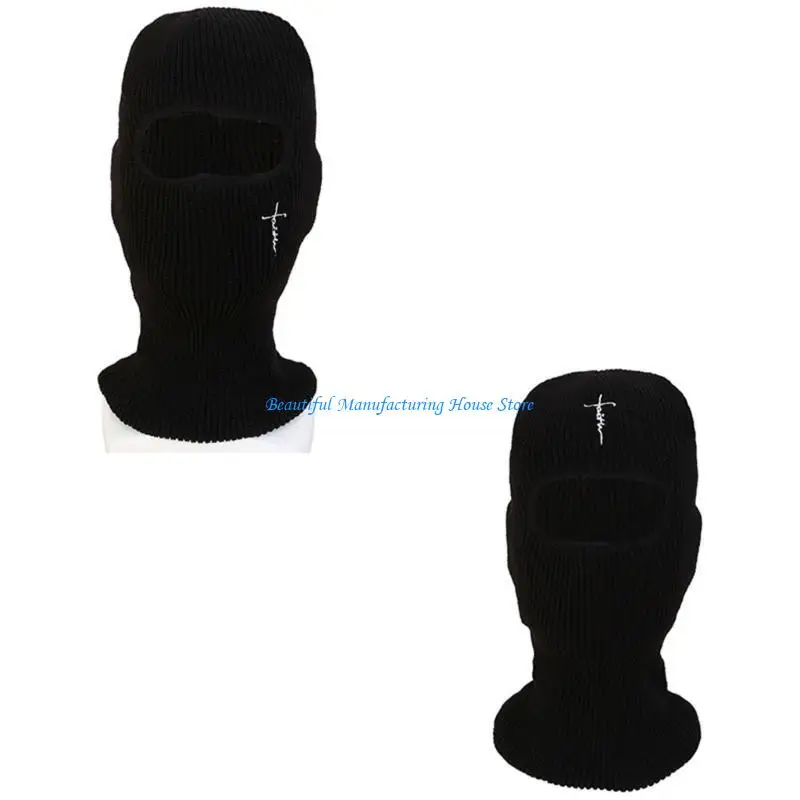 

E56A Balaclava Hat Neck Warmer Knitted Hat Winter Party Photography Props