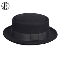 FS Small Top Hat Church Panama Gangsters Caps Gentleman Black Jazz Pork Pie Hats For Men Winter Wedding Wool Felt Fedora 2025