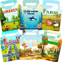 40PCS Reusable Book Sticker Vehicles/Space/Ocean Animals Removable Stickers for Kids Activity, Creative Sticker Story Books
