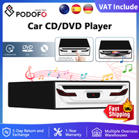 Podofo External USB 2.0 CD/DVD Player For Car Portable Plugs In CD Player With Extra USB Cable For Car Laptop TV Mac Computer