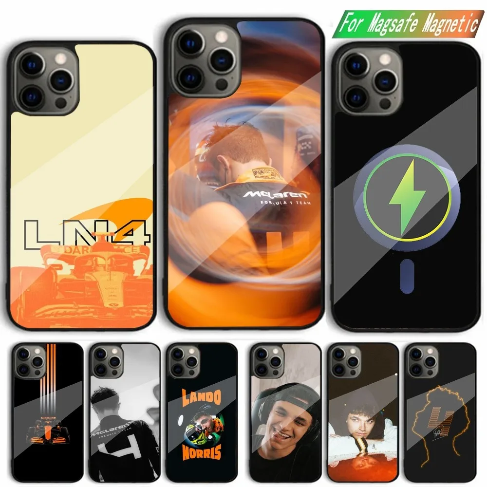 F1 Formula 1 L-Lando N-Norris Phone Case For iPhone 15,14,13,12,11,Plus,Pro,Max Mini Magsafe Magnetic Wireless Charging